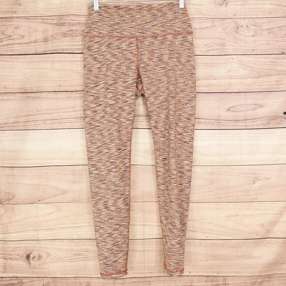 Old Navy Active Leggings Womens M Brown High Rise Go-Dry Flecked Ankle Yoga